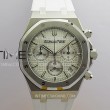 royaloakchrono2624050thssv2ddf11besteditionsilverdialonwhiterubberstrapsuperclonedd44011