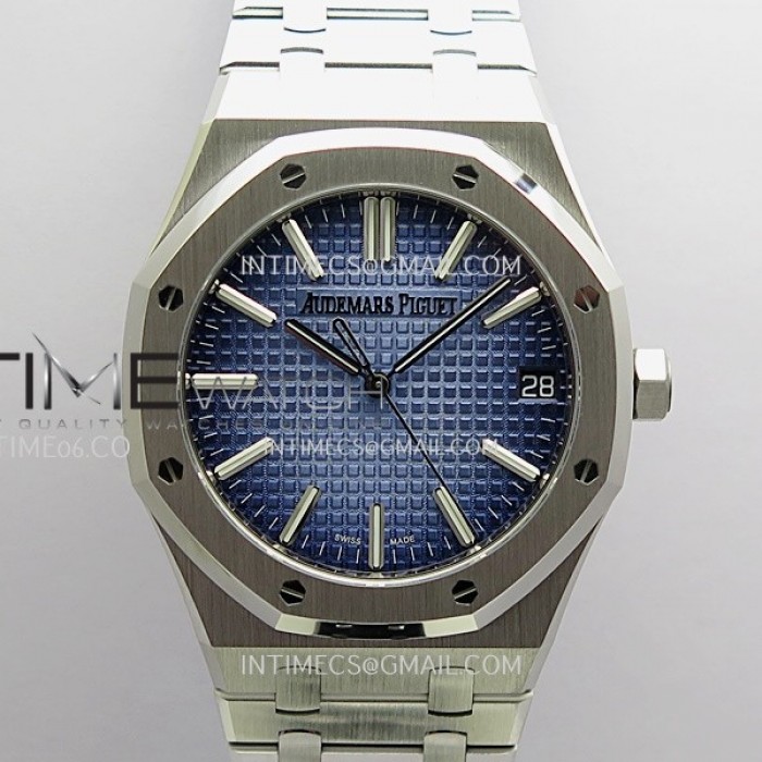 royaloak41mm15510bcgainweightddf11besteditionicebluedialonssbraceletsuperclonedd43021