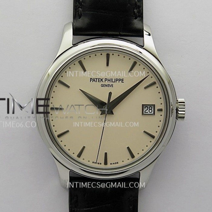 calatrava5227ss3kf11besteditionwhitedialonbrownleatherstrapa324superclonev21