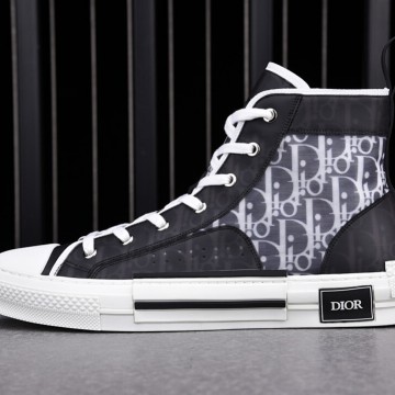 [BQ] 디올 B23 스니커즈 하이탑 오블리크 블랙 화이트 (남여공용)